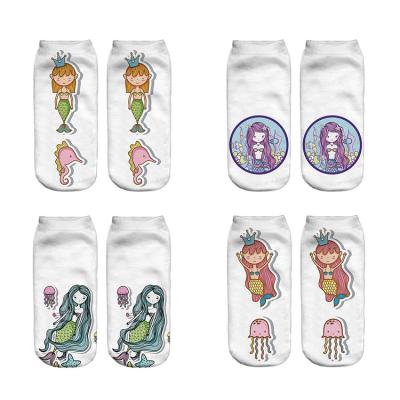 China 2021 Sea Ocean Animals Men Large Size Cotton Colored Ankle Mermaid Viable Jellyfish Jocks OEM ODM for sale