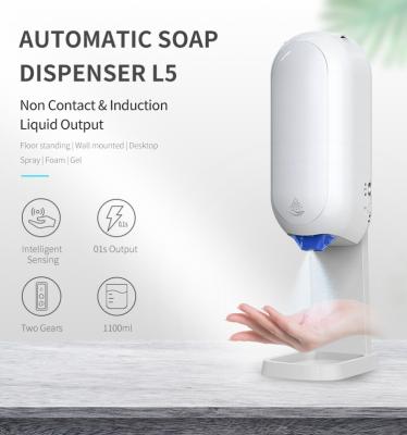 China Sanitizer líquido automático sem contato da mão do FCC 1100ml do ABS fixado na parede à venda