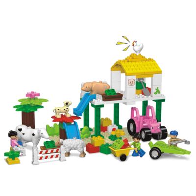 China 2019 Hot Sales Building Toy Number 77pcs Best Fun Farm Set Building Block Happy Learning Toy For Babies for sale