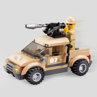 China Wholesale construction toy small desert security guard car block toy 99 cent store items for sale