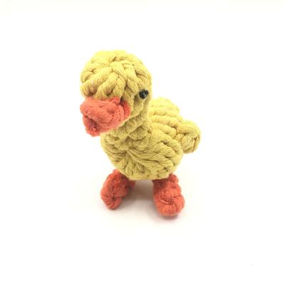 China Viable Rope Animals Fashion Spoof Petting Duck Treat Eco Hemp Premium Extreme Soothing Natural Pet Toy for sale