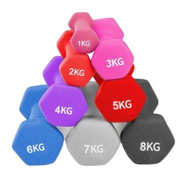 China Plastic Dip In Dumbbell Set 40kg Barbell Wholesale 10 Kg Round Plastic Dip Dumbbell for sale