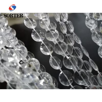 China 10mm Clear Plastic Acrylic Diamond Curtain Party Decoration Bead Acrylic Pearl Garland for sale