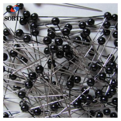 China New Japan Plastic Straight Cheap Plastic Dress Making Beaded Black Hijab Pins for sale