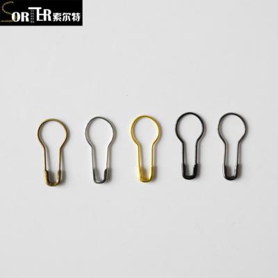 China Hang Tags Gunmetal Wholesale Hang Tag Decoration Safety Pin Gunmetal Black Pear Shaped for sale