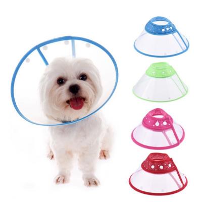 China Stocked Wholesale Custom Plastic Comfortable Pet Elizabeth Collar Recovery Healing Protective Dog E-Collar for sale