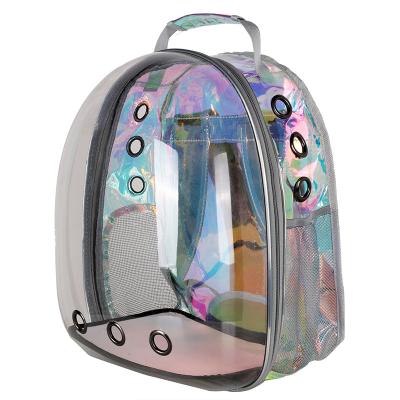 China High Quality Breathable Pet Carry Bag Dog Cat Backpack Portable Colorful Travel Pet Cages for sale