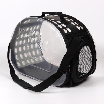 China Wholesale Breathable Portable Compressed Dog Carrier Transport Pet Cage Printed Cat Cage Pet Bag Folding for sale