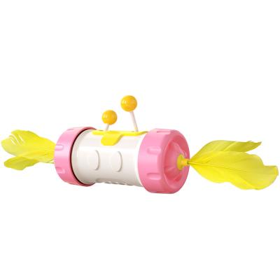 China Viable Interactive Pet Cat Toy Tumbler Cat Feather Puzzle Stick for sale