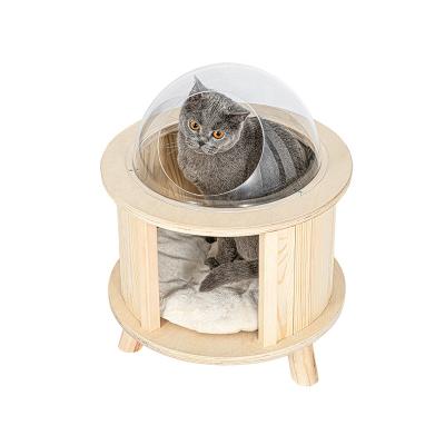 China 2021 New Style Cat Tree Living Pet Cat Furniture Space Capsule Floor Bed for sale