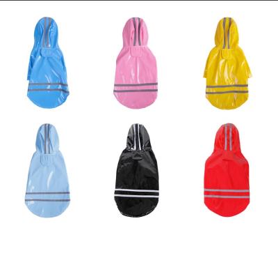 China Viable Wholesale Custom Large Comfortable Pet Clothes Hoodie Safe Reflective Waterproof Dog Raincoat for sale