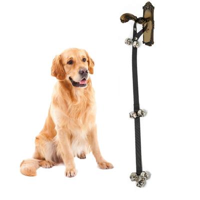 China Dog Training Rope Bell Pet Dog Viable Alarm Bell Wire Rope Dog Bell for sale