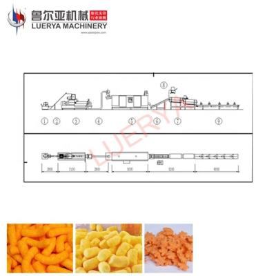 China Factory Stainless Steel Corn Chips Puff Snacks Extruder Machine for sale