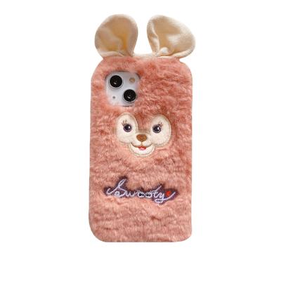 China Cute Plush Animal Lucky Furry Love 3d Anti-fall Monkey TPU Phone Case Soft Rubber Phone Case For iPhone 13 pro 7/8 max plus case for sale