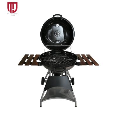 China Black Round Fire Stove Lid Size BBQ Rolling Wheels Fire Pit Portable Metal Fire Pit Stocked Outdoor Bowl for sale