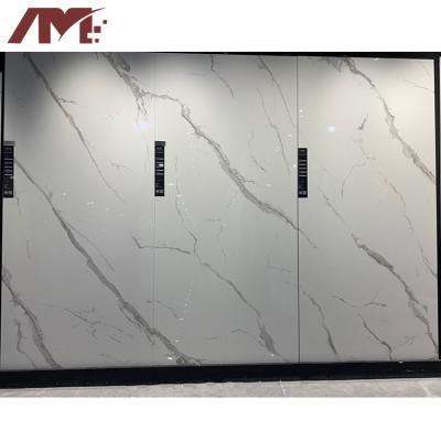 China White polished agglomerate stone wall of modern house for sale