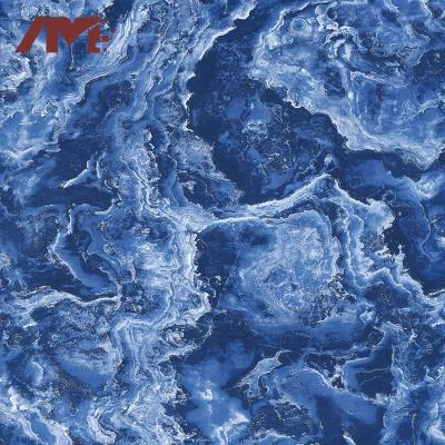 China Full Polished Modern Blue Glazed Ceramic Marble Pavers for sale