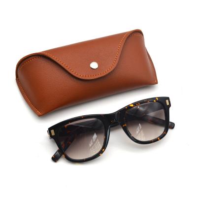 China Handmade Leather PU Glass Case Sunglasses Case Sunglass Case Leather for sale