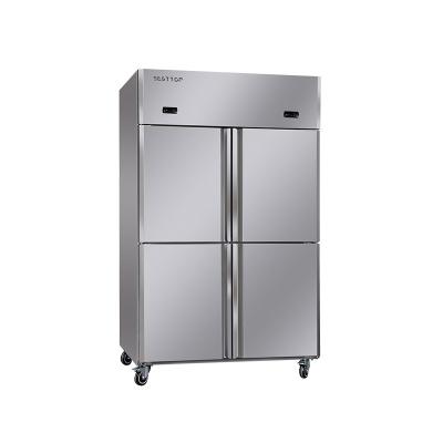 China Double-temperature Cooling Drinks Refrigerator Upright Upright Freezer Portable Stainless Steel Freezer Refrigeration Equipment for sale