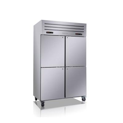 China Single-Temperature Factory Air Cooling Stainless Steel Commercial Dual Temperature Refrigerator Upright Top Mounted Refrigerators and Freezers for sale