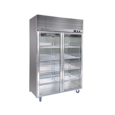 China Single-temperature Commercial Freezer With Glass Door Vertical Low Temperature Practical Commercial Refrigerator Freezer for sale