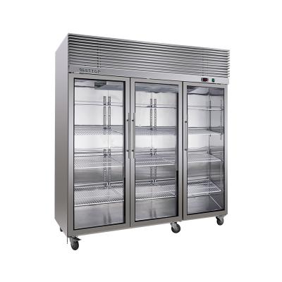 China Single-Temperature Display Custom Freezer Commercial Reach In Freezer 3 Door Commercial Refrigerator For Restaurant Kitchen for sale