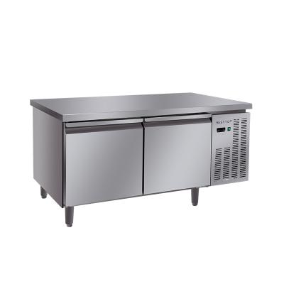 China Air-cooled Single-temperature Stainless Steel Commercial Food Grade Refrigerator Stainless Steel Under Counter Refrigerator for sale