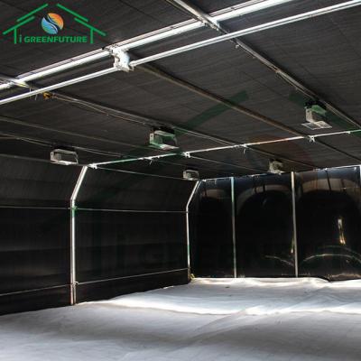 China Agricultural Plants Growth Tunnel Fully Automated Deprivation Greenhouse Lightweight Single-span Blackout Greenhouse for sale