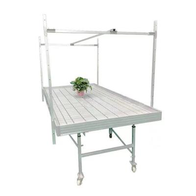 China Stable Structure Easily Assembled Flood Trays Multi Layer Hydroponic Grow Ebb And Flow Rolling Tables for sale