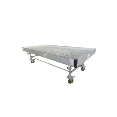 China Greenhouse Seedling Growing Easy To Clean Hydroponic Tables And Ebb And Flow Rolling Benches Flood Trays for sale