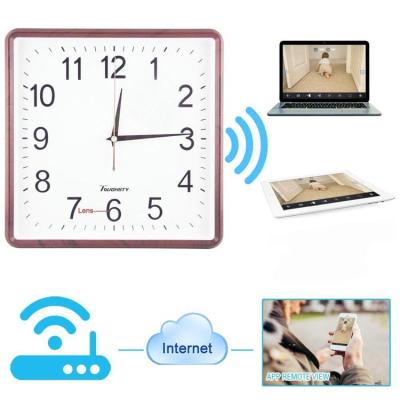 China Large Size 801 Smart Home WiFi 1080P CCTV WiFi IP Camera Vandal Proof Wireless Smart Wall Clock Wireless Camera for sale