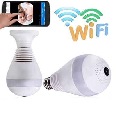 China IP vandal proof wireless camera home system security camera bulb bulb 360 degree fisheye lens digital video wifi security camera for sale