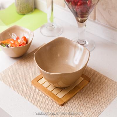 China Sustainable New Products Organic Fiber Sugar Bowl Unique Pod Salad Bowl for sale