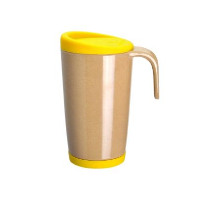 China New Sustainable BPA Free Bamboo Drinking Cup Rice Husk Travel Mug for sale