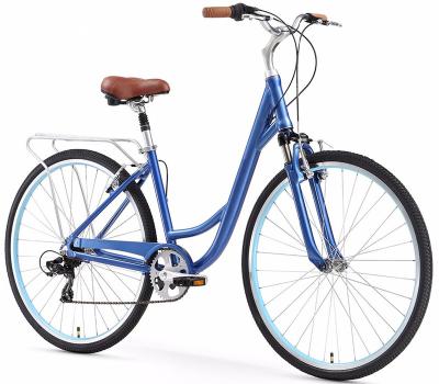 China New 2022 Aluminum Alloy 7 Speed ​​700c Alloy Frame City Bike For Women And Lady for sale