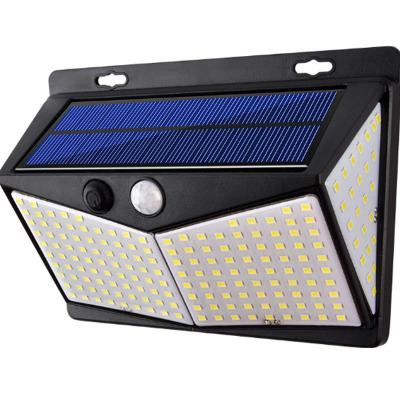 China 208LED Solar Wall Lights 208Leds Ip65 Motion Sensor Light 270 Solar Powered Outdoor Waterproof Wireless Wide Angle Wall Lights Solar Lamp with 3 Modes for sale