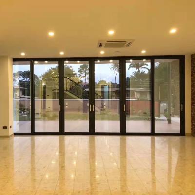 China Aluminum Low Noise Folding Horizontal Sliding Screen Factory Hot Sale Balcony Sliding Door for sale