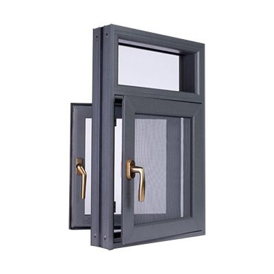 China Magnetic Screen Customized Aluminum Casement Windows With Guangdong Black Aluminum Casement Glass Window for sale