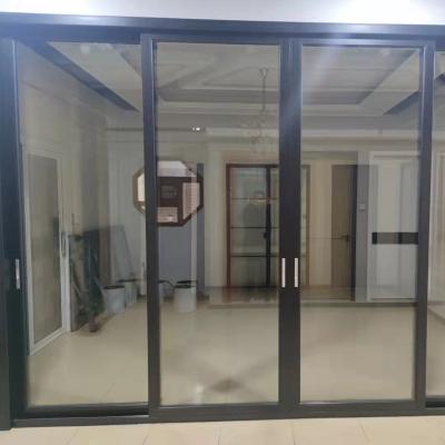 China Customized glass door balcony windproof cheap aluminum frame aluminum sliding door exterior aluminum sliding door for sale