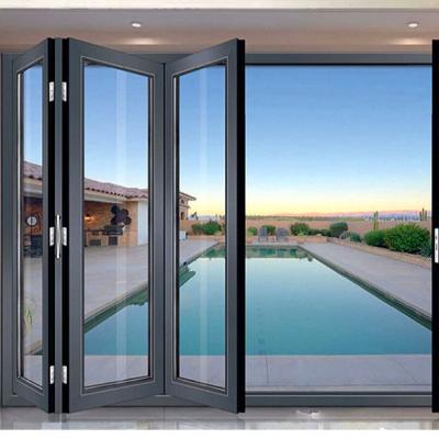 China Cheap Price Screen Customized Doors Glass Veranda Aluminum Folding Bifold Doors for sale