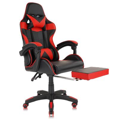 China Factory Wholesale Silla Gamer Chair Computer Gaming Adjustable (Height) Leather Extended Chair With Footrest for sale