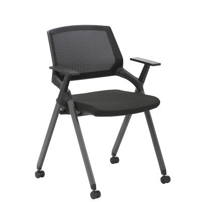 China Wholesale Foldable Goysun Mesh Meeting Training Visitor Stacking Chair Staff Conference Chair with Casters for sale