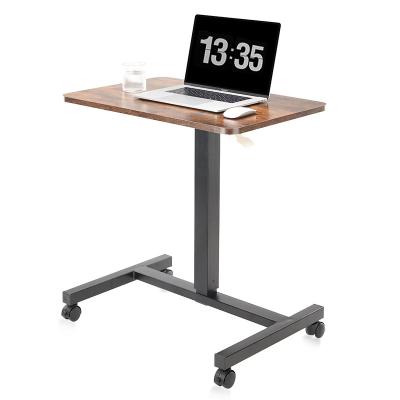 China Goysun Wholesale Height Adjustable Leg Desk Position (Height) Pneumatic Single Desk with Lockable Wheels for sale