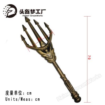 China Disassembly Halloween Party Costume DIY Disaccembly Aquaman Accessory Plastic Adult Trident for sale