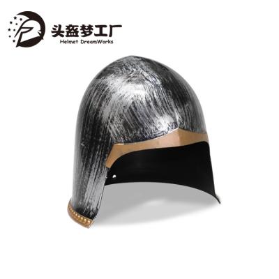 China Plastic Europe Sliver Rome Knight Medieval Gladiator Helmet Brushed For Party Carnival for sale