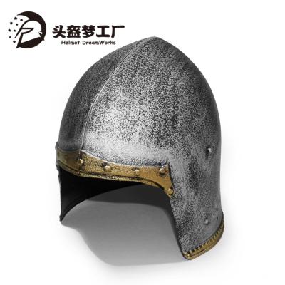 China Medieval Plastic Disassembly Knight Bascinet Helmet Medieval Plastic Toy for sale