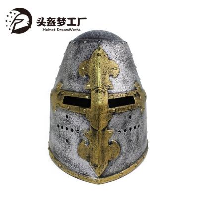 China Hot Sale Plastic Medieval Knight Helmet Pot Helmet Ritterhelm Topfhelm Roman Disassembly for sale