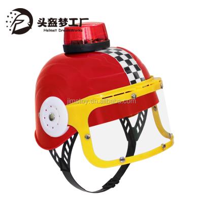 China Plastic Toy Racing Helmet With LED Light For Motorcycle 23.5*19.5*13.5cm for sale