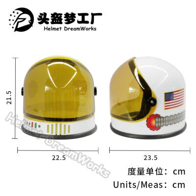 China Custom Picture Astronaut Toys Children Space Costume Helmets Youth NASA Astronaut Helmet With Yellow Visor for sale