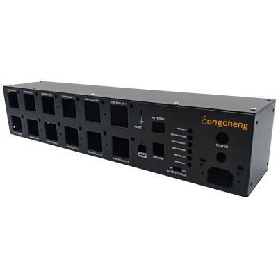 China Custom Invisible Rivets Metal Stamping Box for CCTV Changer Video Camera Control with 12 Controlled Ports for sale